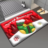 Christmas Themed Floor Mat – Santa Claus Non-Slip Rug