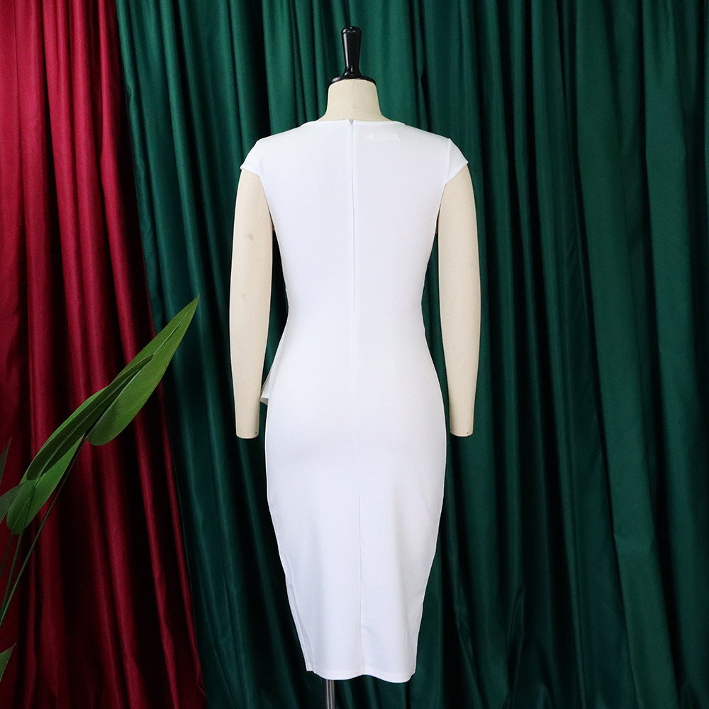 Plus-Size Asymmetrical Sleeveless Dress - Stylish & Flattering Design for Every Occasion