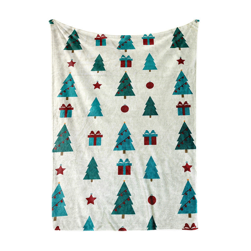 Plush Fleece Christmas Blanket – Festive Holiday Print, 120 x 150 cm