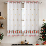 Festive Christmas Window Curtains – Decorative Holiday Curtain Panels