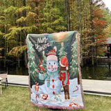 Festive Holiday Throw Blanket – Soft Christmas Sofa Blanket, 51 x 63 in