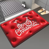 Christmas Themed Floor Mat – Santa Claus Non-Slip Rug
