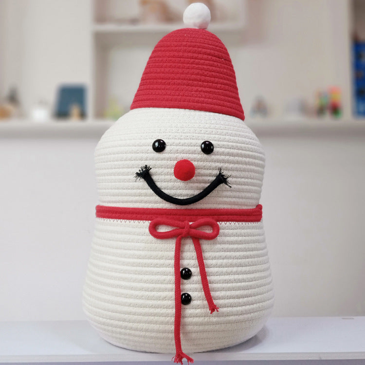 Decorative Santa Claus Storage Basket – Handcrafted Christmas Basket