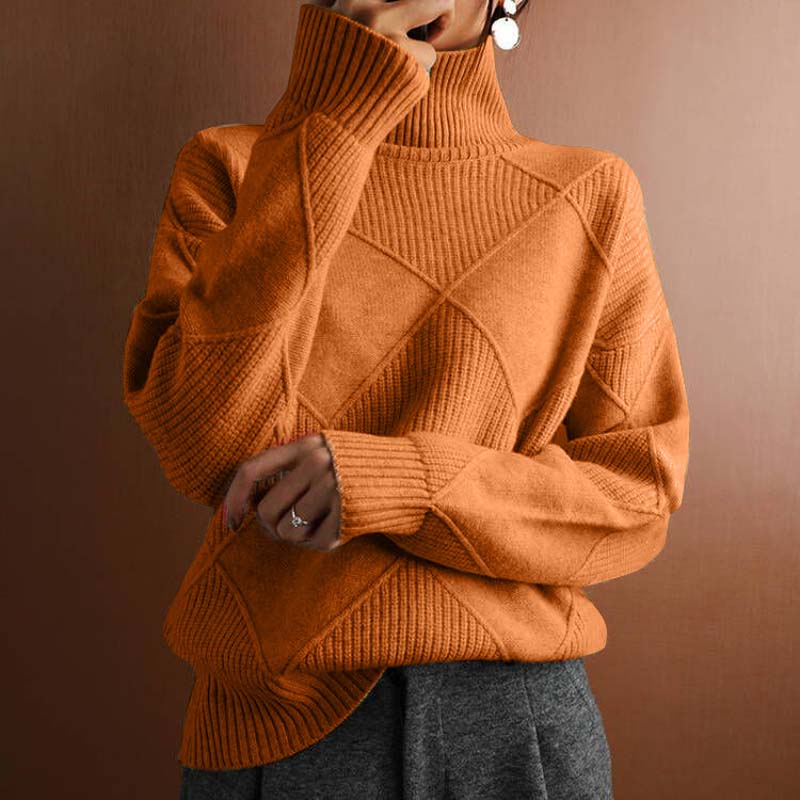 Charlotte High-Neck Pullover - Stylish & Chic Women's Sweater