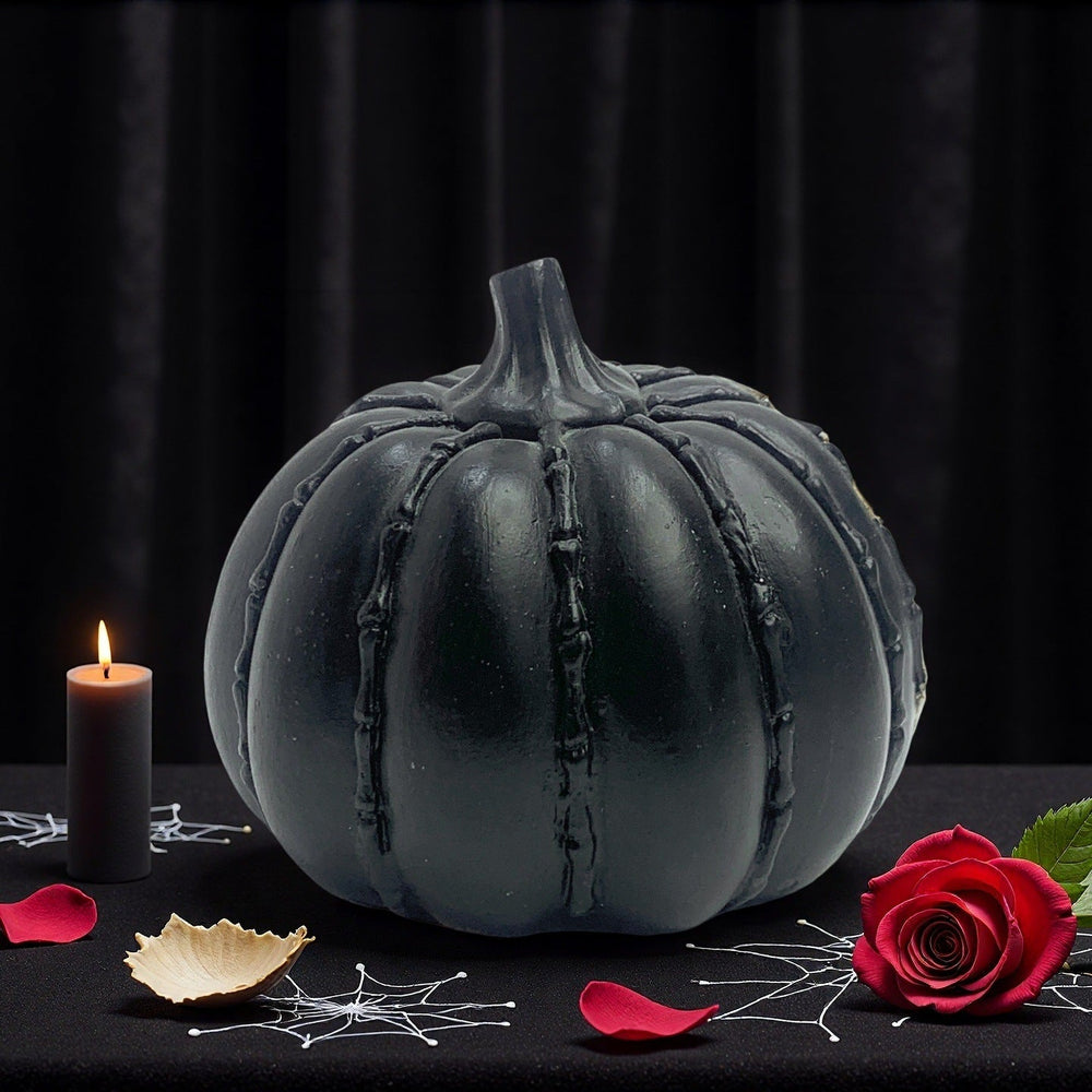 Pumpkin-Shaped Skeleton Halloween Decoration Figure