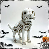 Decorative Halloween Dog Skeleton Figurine