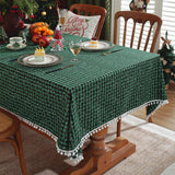 Festive Checkered Christmas Tablecloth – Buffalo Check Holiday Table Cover