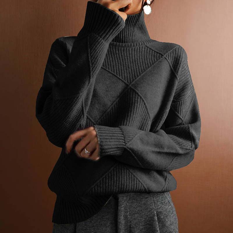 Charlotte High-Neck Pullover - Stylish & Chic Women's Sweater
