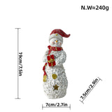 Decorative Snowman Sculpture – Festive Winter Figurine