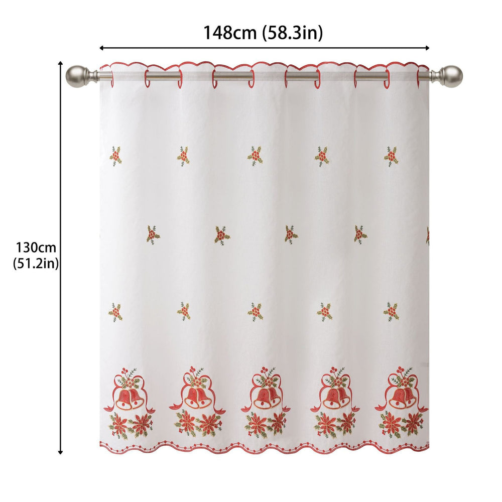 Festive Christmas Window Curtains – Decorative Holiday Curtain Panels