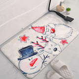 Christmas Soft Bathroom Mat – Santa Claus Non-Slip Bath Rug