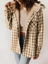 **AMELIA™ Damen Kapuzen-Plaid Flanelljacke – Perfekt für Herbst & Winter, Bequem & Stylisch**