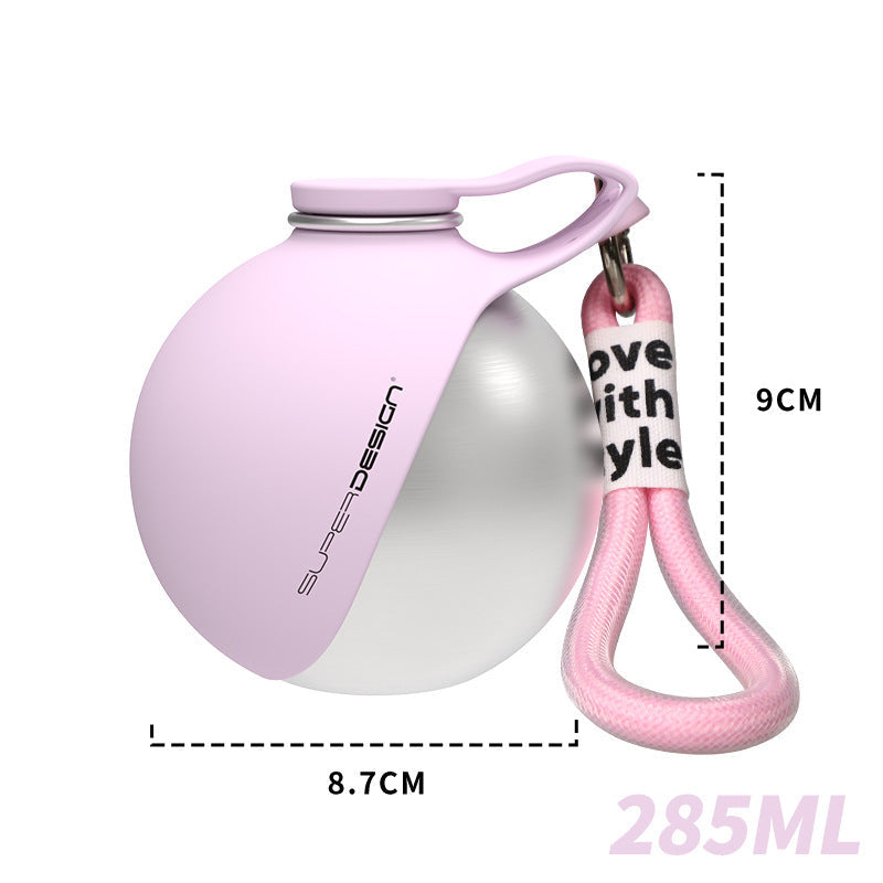 2-in-1 Dog Travel Water Bottle – Stainless Steel, Foldable Silicone Bowl & Leak-Proof