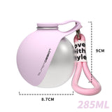 2-in-1 Dog Travel Water Bottle – Stainless Steel, Foldable Silicone Bowl & Leak-Proof