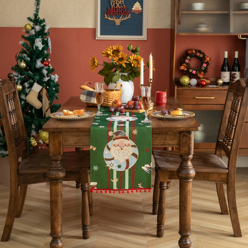 Festive Christmas Table Runner – Plaid, Snowman or Red Bauble, 14 x 55 in