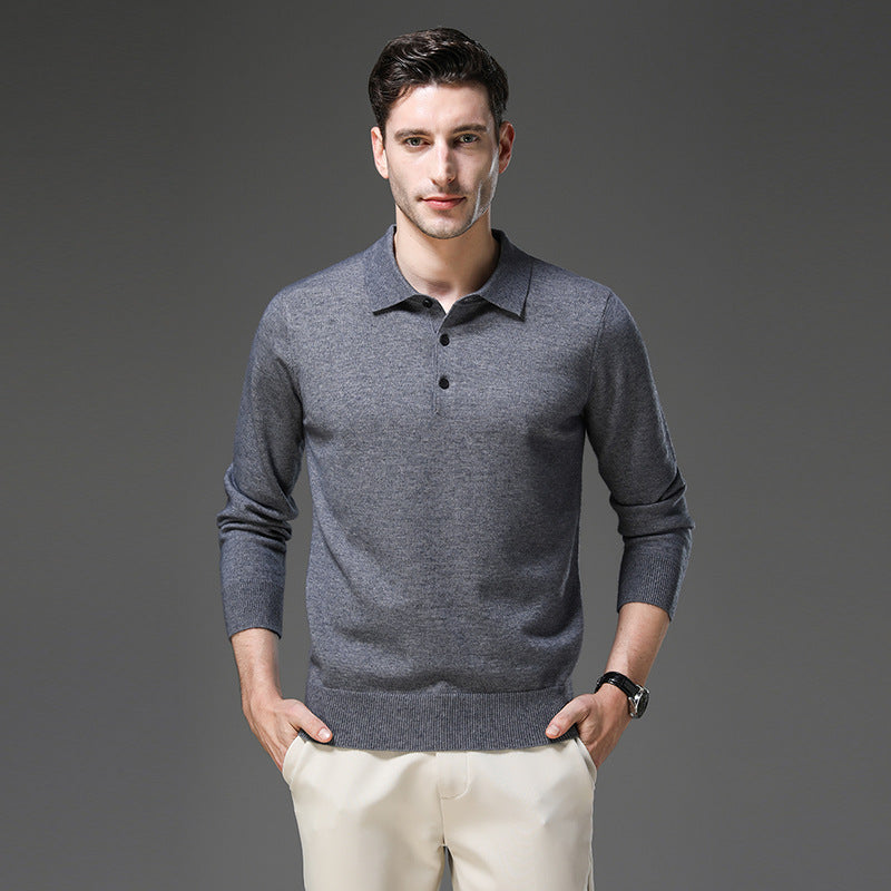 Enhanced Product Title: Tobias™ Luxury Cashmere Polo Business Sweater - Elegant & Comfortable Pullover for Professional Attire

This optimized title includes keywords that potential customers might search for, such as "luxury," "cashmere," "business," "sw