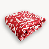 Plush Fleece Christmas Blanket – Festive Holiday Print, 120 x 150 cm