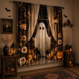 Ghost-Themed Halloween Window Drapes