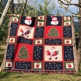 Festive Patterned Christmas Throw Blanket – Santa or Snowman, 51 x 63 in