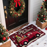 Christmas Door Mat – Snowman, Truck, Red or White Festive Entrance Mat