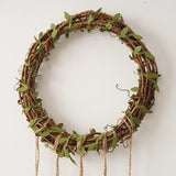 Decorative Christmas Wreath with Hanging Bells or Tassels – 9 x 26 in