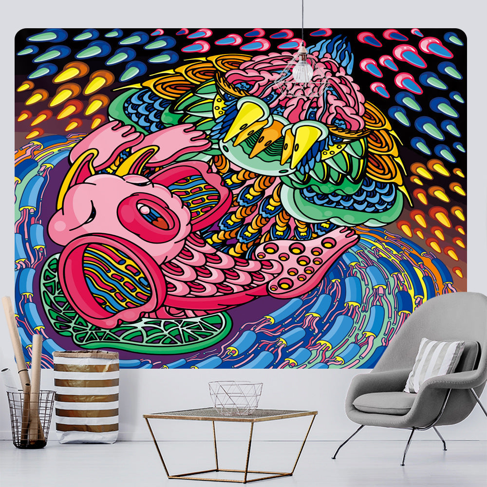 Viking-Themed Decorative Wall Tapestry