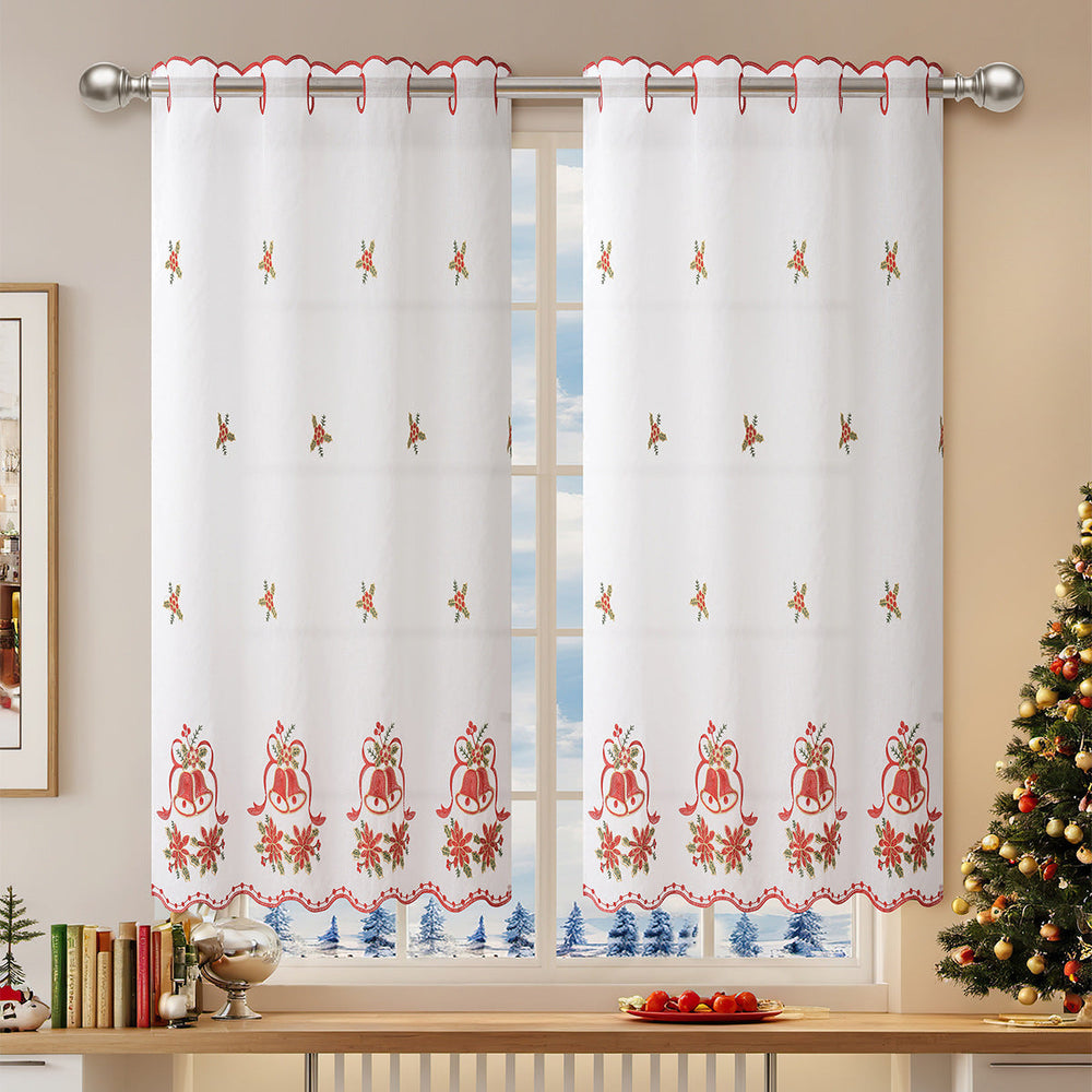 Festive Christmas Window Curtains – Decorative Holiday Curtain Panels