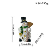 Decorative Snowman Sculpture – Festive Winter Figurine