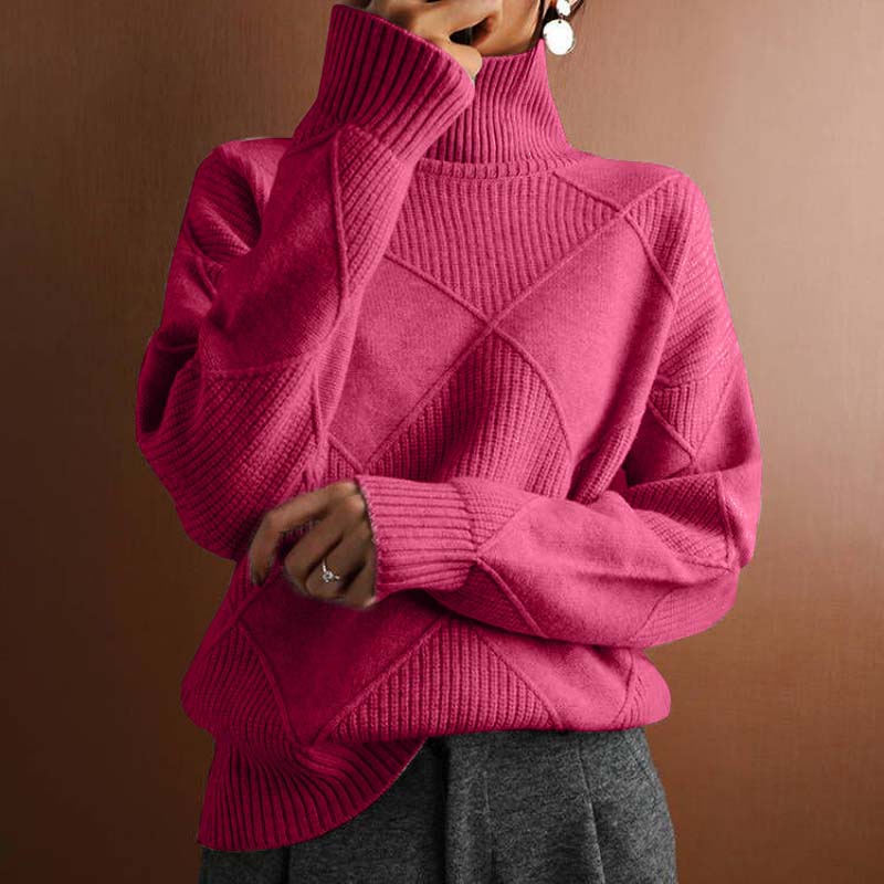 Charlotte High-Neck Pullover - Stylish & Chic Women's Sweater