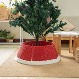 Decorative Wicker Christmas Tree Stand Cover – Rustic Woven Tree Collar