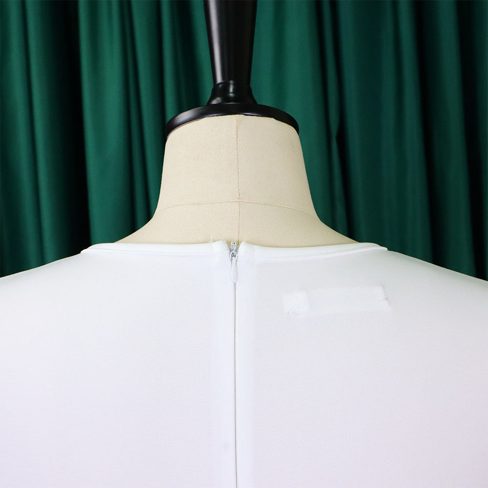 Plus-Size Asymmetrical Sleeveless Dress - Stylish & Flattering Design for Every Occasion