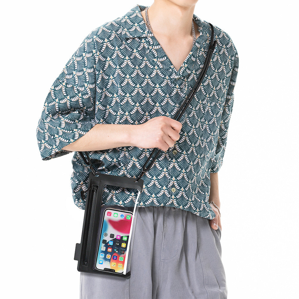 Waterproof Smartphone Crossbody Bag – Touchscreen Window, Zip Closure & Strap