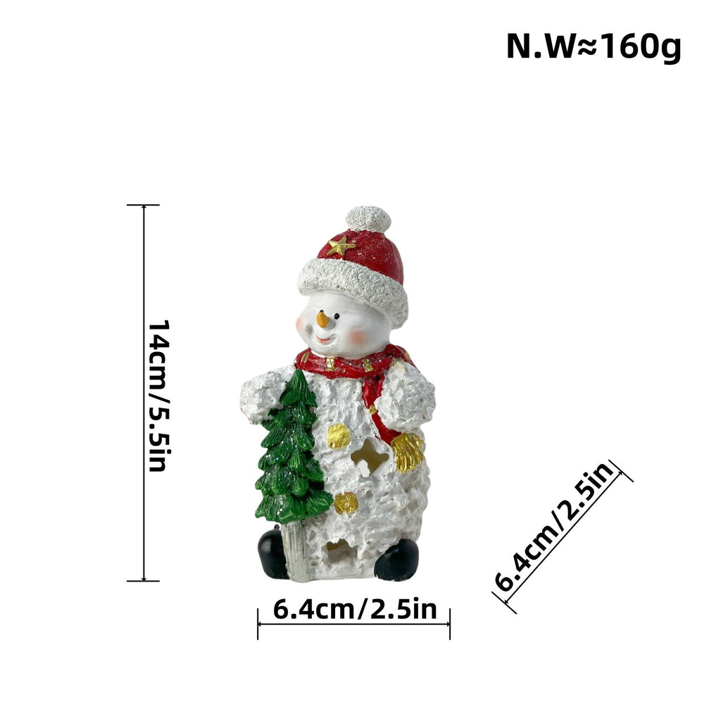 Decorative Snowman Sculpture – Festive Winter Figurine