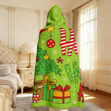 Festive Hooded Christmas Blanket – Wearable Holiday Fleece, 150 x 100 cm