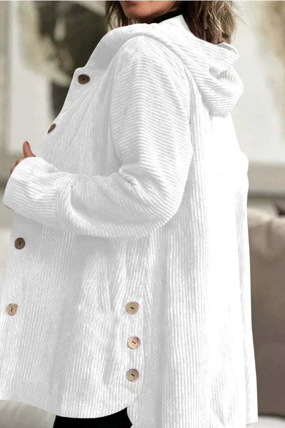 Enhanced Product Title: **Cordia™ - Bequeme Kapuzen-Cordjacke für Damen | Stylische und Gemütliche Freizeitjacke** 

This title includes relevant keywords for better visibility on Google Shopping while maintaining clarity and appeal.