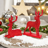 Glittering Reindeer Decorative Figure – Sparkling Christmas Deer