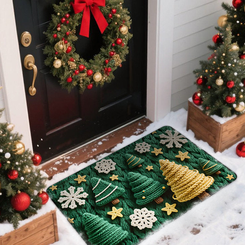 Christmas Door Mat – Snowman, Truck, Red or White Festive Entrance Mat