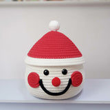 Decorative Santa Claus Storage Basket – Handcrafted Christmas Basket