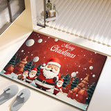 Festive Christmas Bath Mat – Soft Non-Slip Holiday Bathroom Rug