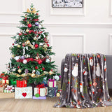 Festive Plush Christmas Throw Blanket – 4 Designs, 4 Sizes