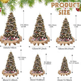 Rustic Ruffled Christmas Tree Skirt – Beige Farmhouse Tree Base Cover