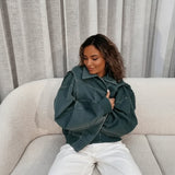Jacket Oversized Women Casual Outerwear Everyday Style