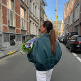 Jacket Oversized Women Casual Outerwear Everyday Style