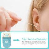 Ear Piercing Cleaning Kit – 180 Cotton Swabs, 15ml Disinfecting Solution & Portable
