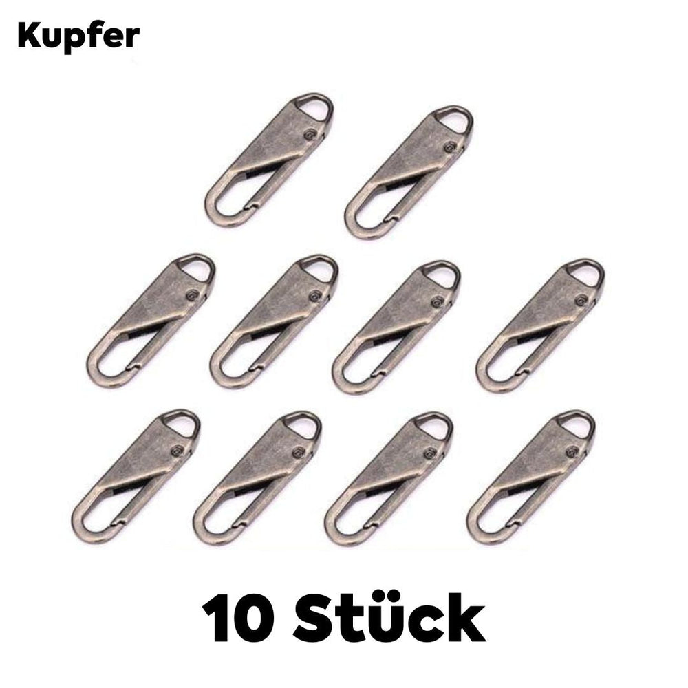 Universal Metal Zipper Pull Repair Kit – 10-Pack, Zinc Alloy & 4 Colors