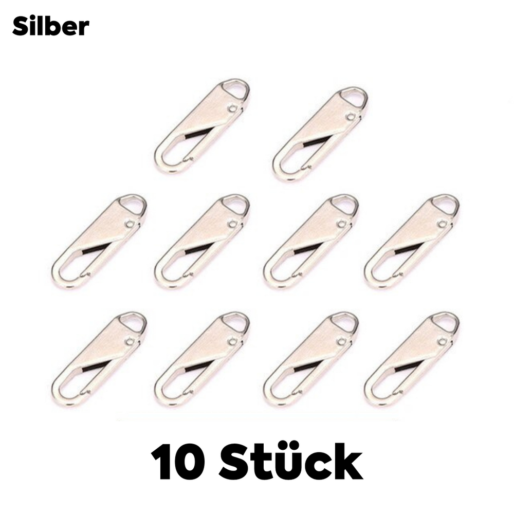 Universal Metal Zipper Pull Repair Kit – 10-Pack, Zinc Alloy & 4 Colors