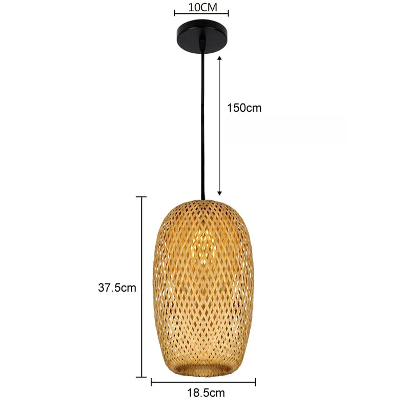 Optimized Product Title: "Handgefertigte Bambus-Hängeleuchte – Natürliche, Warmweiße Beleuchtung mit Stil" 

This title emphasizes craftsmanship, the warm light feature, and the stylish aspect of the product, making it more appealing for search queries.