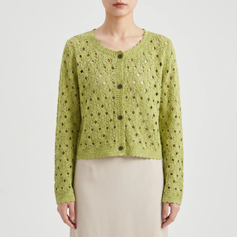 Openwork Crochet Cardigan - Lorena