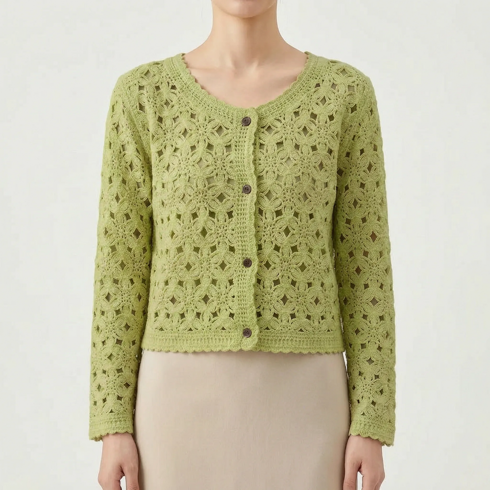 Openwork Crochet Cardigan - Lorena
