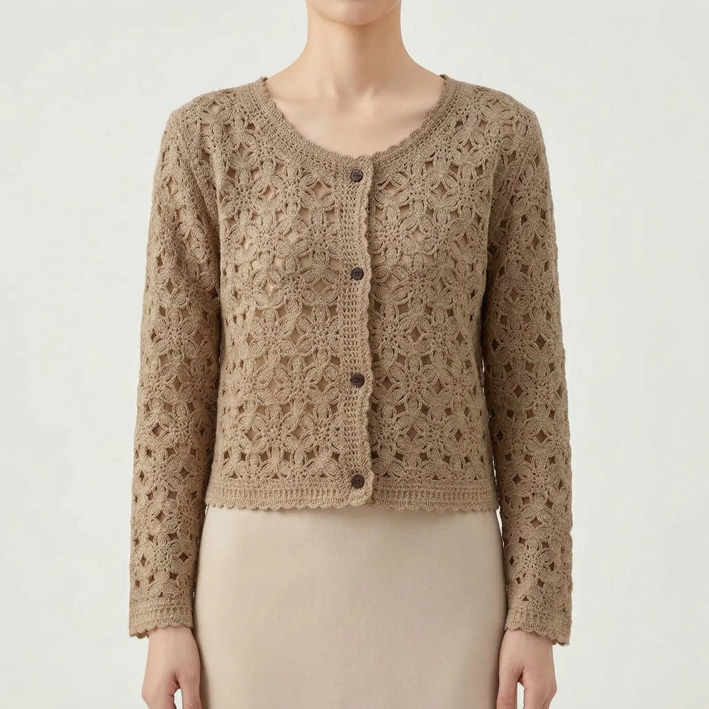 Openwork Crochet Cardigan - Lorena